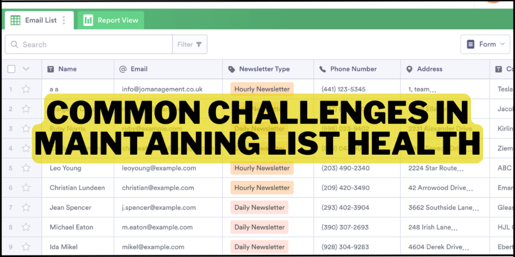 Common Challenges in Maintaining List Health