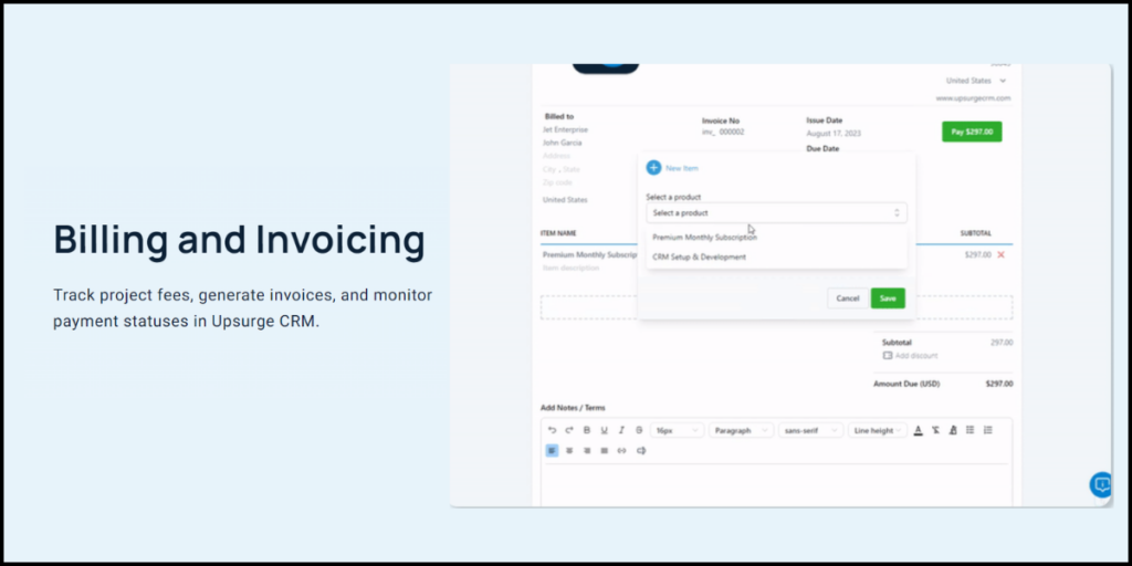 Billing and Invoicing